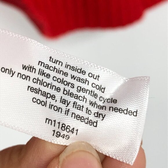 Lane Bryant Red White Stripe Classic Jacquard Cowl Neck Sweater size 10/12 - Picture 14 of 16